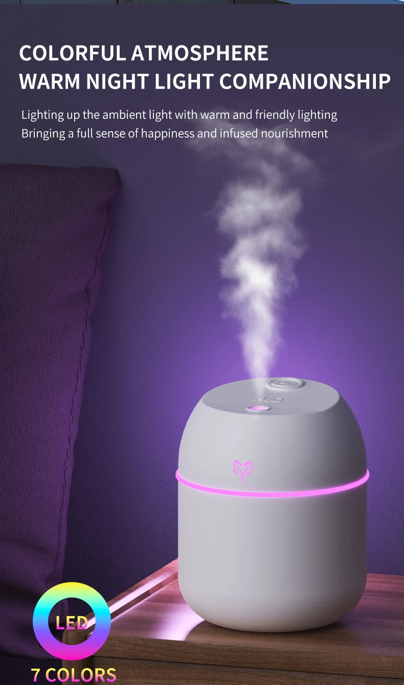 220ML big fog amount usb air humidifier Small desktop humidifier home intelligent car aromatreatment machine Beauty World Shop