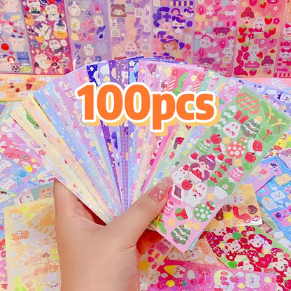 Kawaii Stickers for Kids Cute Stationary Aesthetic Diary Decoration Art Supplies Stickers for Scrapbooking Lot Korean Paper Desk Beauty World Shop