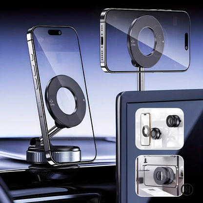Strong Magnetic Car Phone Holder Foldable Design 360° Adjustable Vacuum Mount for Car/Desk/Bathroom/Universal Use Beauty World Shop