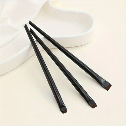 Ultra-Thin Eyebrow Brush Set -3Pcs Angled Precision Eyeliner MakeupBrushes, Synthetic Bristles Slanted Eyeshadow Eye Brow Tintin Beauty World Shop
