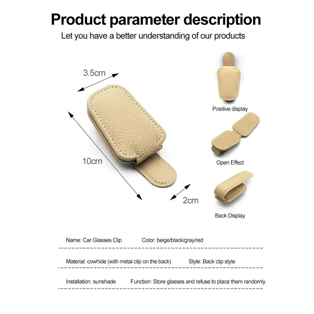 Universal Car Sunglasses Clip Card Ticket Holder Stand Fastener Pen Case Eyeglasses Sun Visor Car Accessories Beauty World Shop