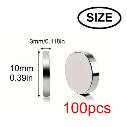 10x3/6x3mm mini whiteboard magnet, widely used in Halloween DIY, refrigerator stickers warehouse tool classification bag buttons Beauty World Shop