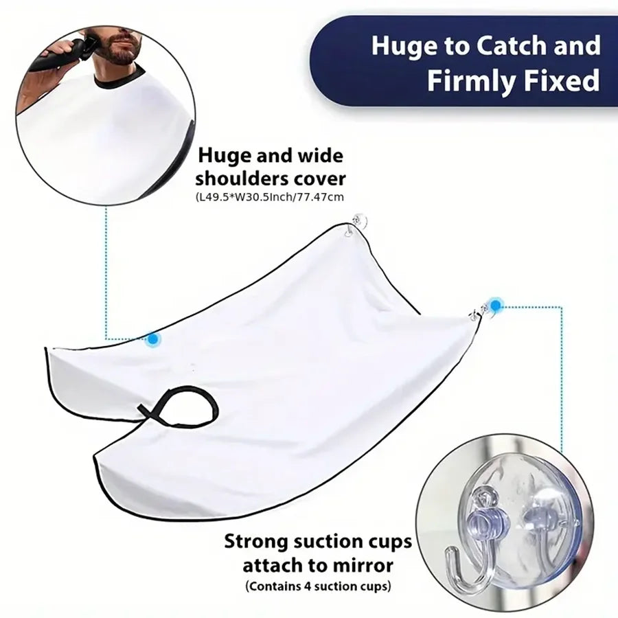 Men's Home Shaving Scarf, Shaving Cloth, Hair Cutting Hat, Hair Cutting Apron, Dirt Proof, Keep Clean Beauty Fashion