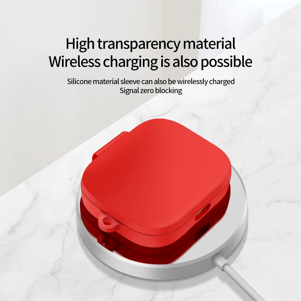 Silicone Case for Redmi Buds 6 Active Cases Wireless Earphone Cover For Xiaomi Redmi Buds6 Active Covers with Hook Accessories