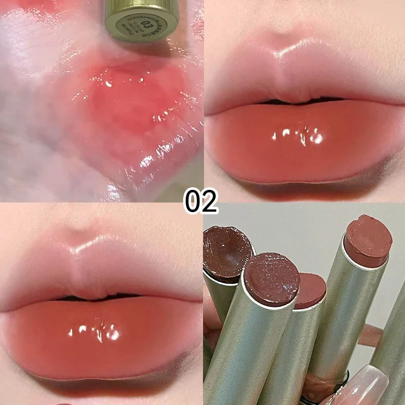 HERORANGE Heart-Shaped Moisturizing Lipstick: Mirror-Like Shine with Hydrating Formula - Natural Look for a Dewy, Radiant Finish Beauty Trend Shop