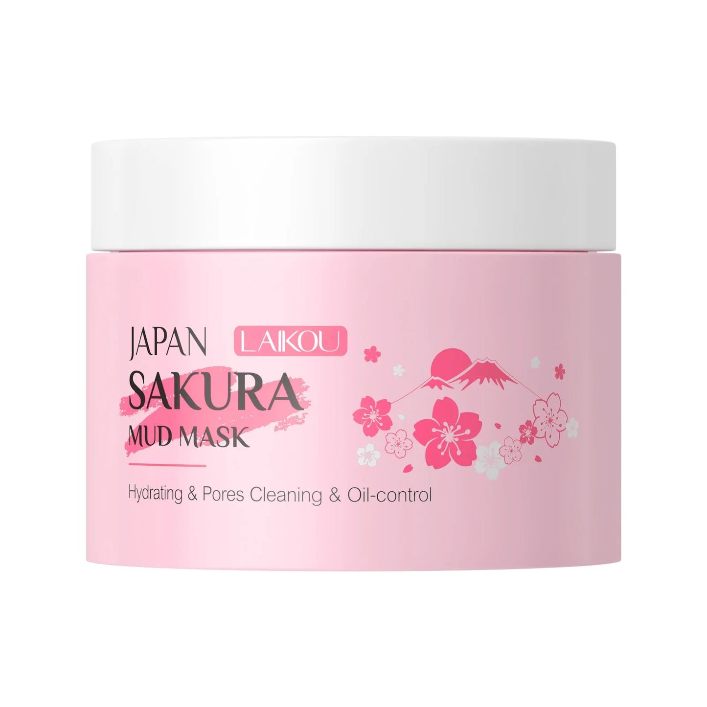Laikou Sakura Mud Mask Deep Cleansing Oil Control Balance Antioxidan Shrink Pores Remove Blackheads Refreshing Facial Mask90/25g Beauty World Shop