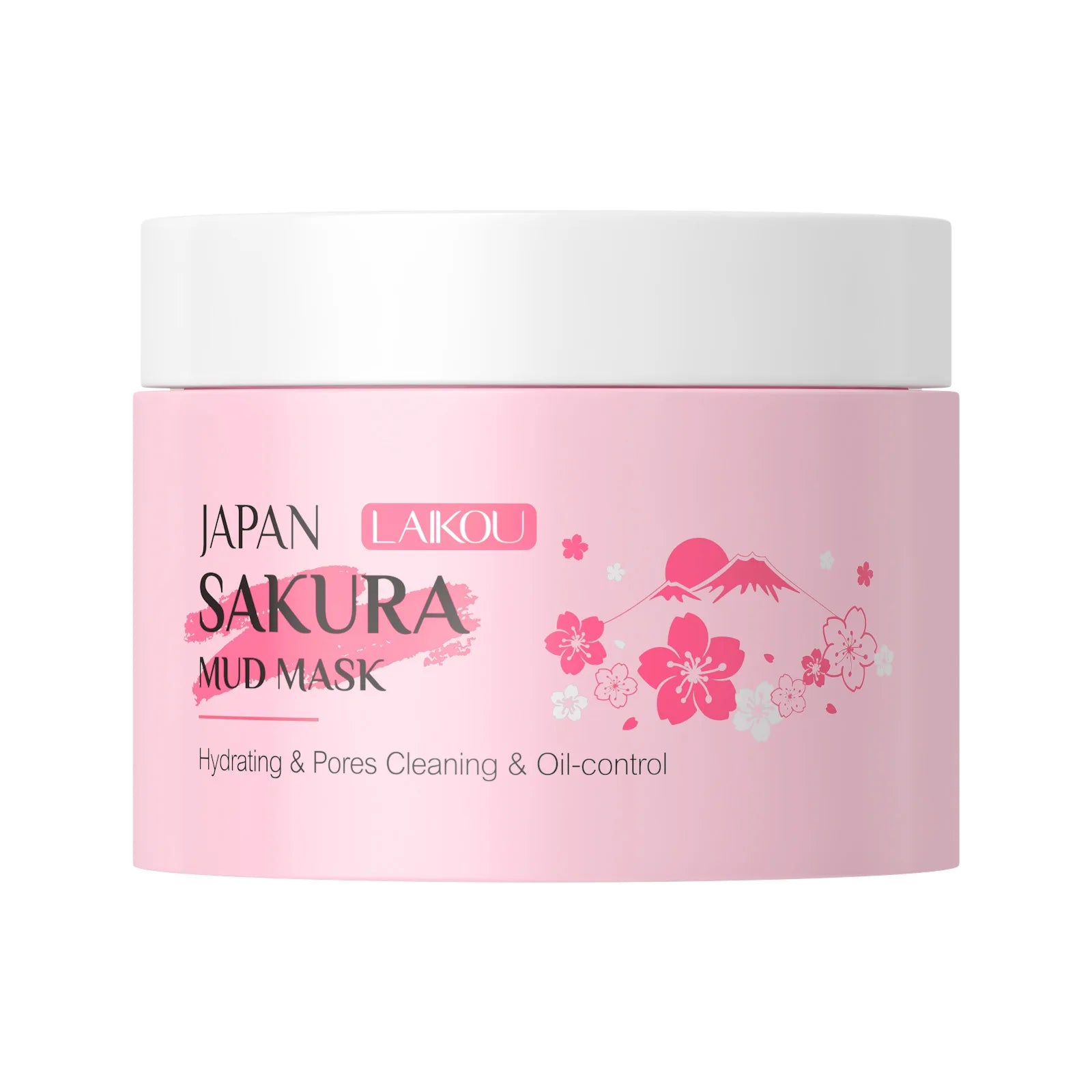 Laikou Sakura Mud Mask Deep Cleansing Oil Control Balance Antioxidan Shrink Pores Remove Blackheads Refreshing Facial Mask90/25g Beauty World Shop