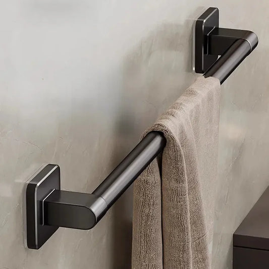 Non perforated suction cup wall mounted towel rack, bathroom storage rack, bathroom horizontal bar towel rack Beauty World Shop