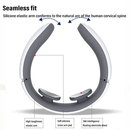 Ems Electric Neck Massager 6-Mode 9-Speed Massager Muscle Relaxation Battery Neck Massager Tool Relax Cervical Relief Pain Beauty World Shop