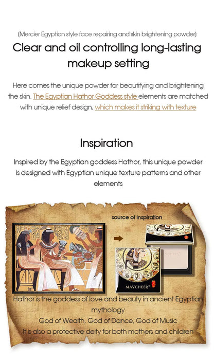 Egyptian style powder for long time oil control concealer, white, makeup free, waterproof and moisturizing Beauty Trend Shop