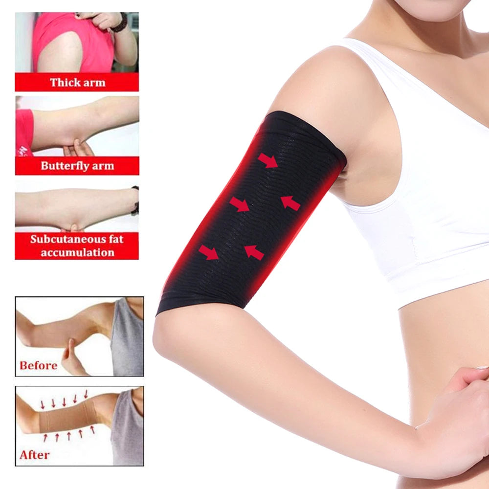 1Pair Arm sSlimming Shaper Compression Wrap Sleeve Helps Lose Arms Fat,Tone up Arm Shaping Sleeves for Women,Sports  Arm Shapers Beauty World Shop