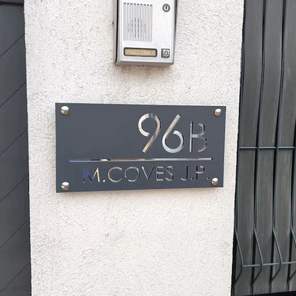 Customized Sign Outdoor House Number Plate Personalized Family Address Name Hotel Sign 3D Acrylic Laser Cut Wall Plaque Beauty World Shop