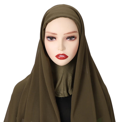 Full Cover Inner Muslim Chiffon Hijab Instant Scarf Islamic Cap Head Wear Caps Underscarf Bone Bonnet Headcover Beauty World Shop