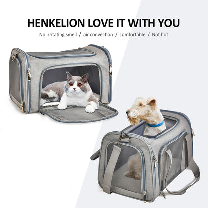 Dog Carrier Bag Soft Side Backpack Cat Pet Carriers Dog Travel Bags Airline Approved Transport For Small Dogs Cats Outgoing Beauty World Shop