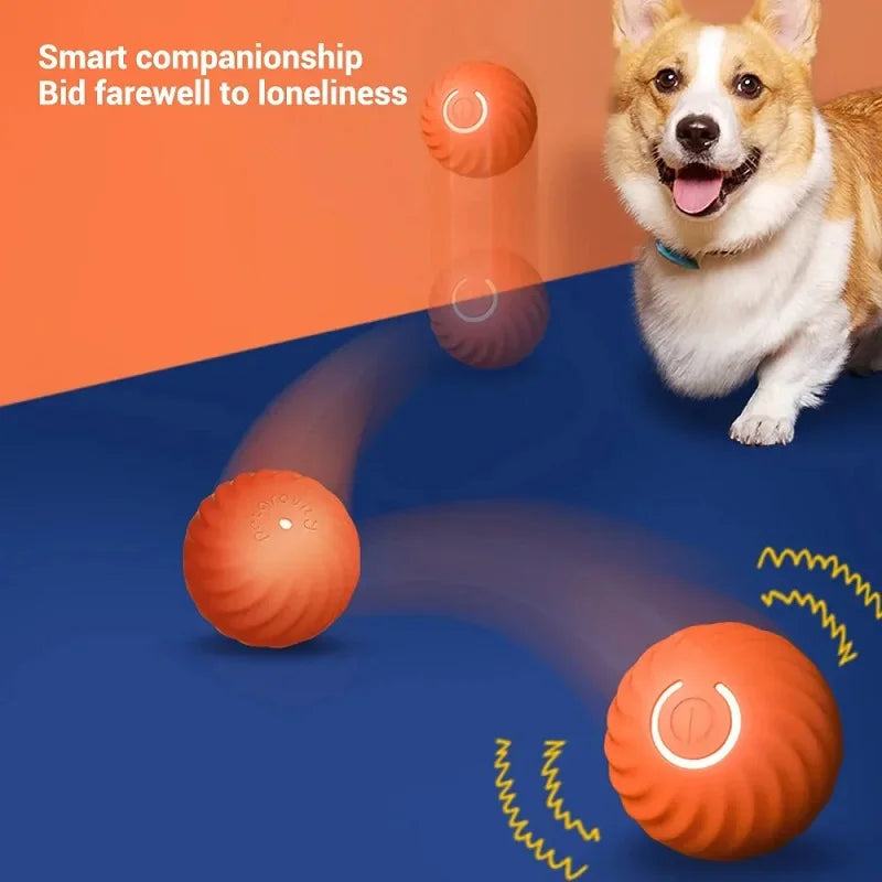 Dog Toy Ball Automatic Moving Bouncing Rolling Ball USB Smart puppy Interactive Dog Chew Toy Ball Beauty World Shop