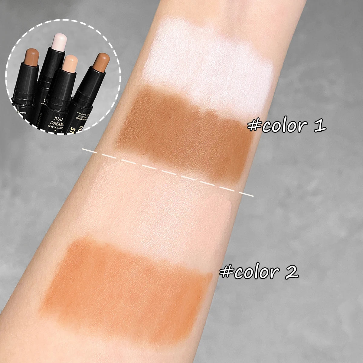 Double-ended dual-purpose high-light trimming stick, three-dimensional contour, nose shadow, facial shape, brighten and trimming Beauty World Shop