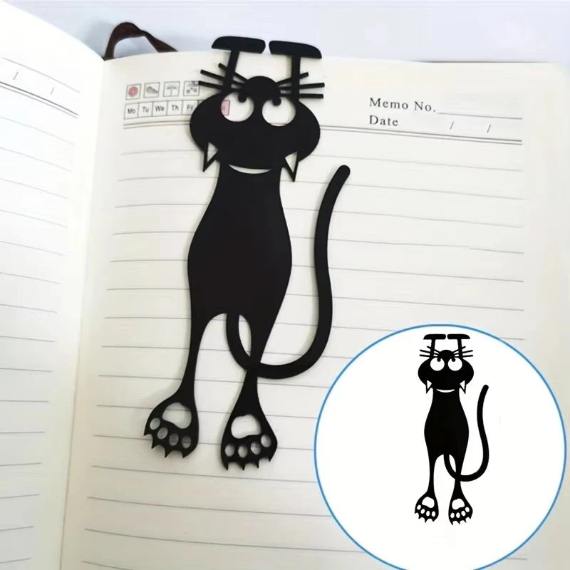 1-5PCS Kawaii Black Cat Bookmarks for Books 3D Plastic Stereo Animal Book Mark for Student Teacher's Gifts Creative Stationery Beauty World Shop