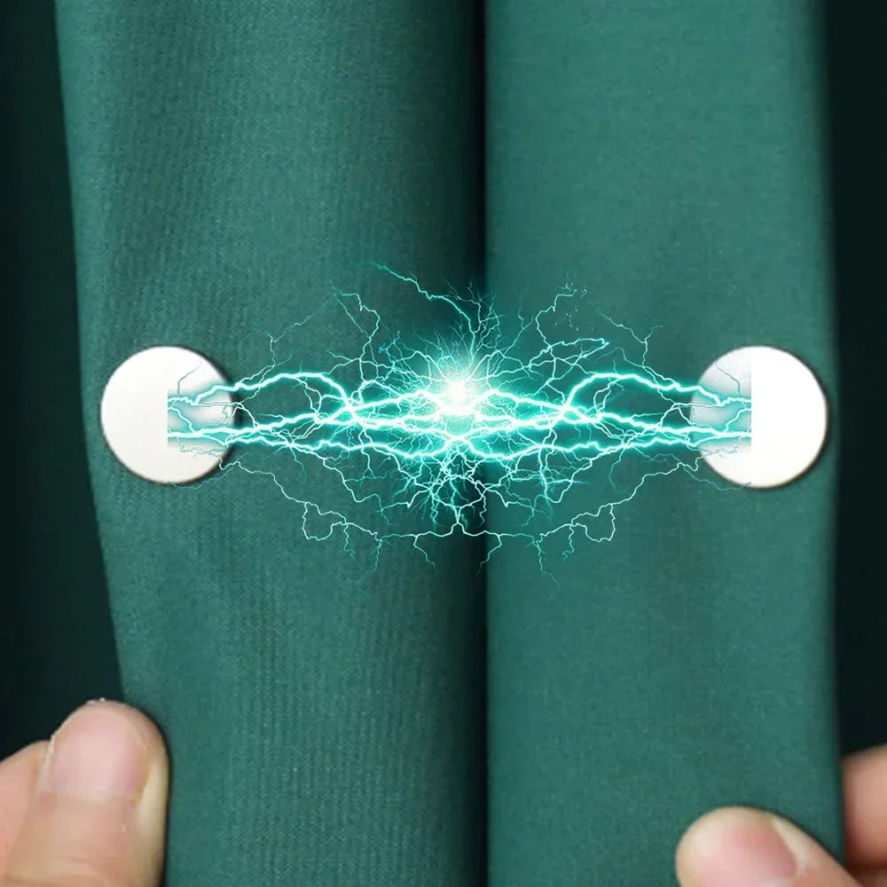 4/8Pairs Curtain Magnetic Button Detachable Curtain Fix Fastener Clip Prevent Light Adjustment Window Screen Close Magnet Buckle Beauty World Shop