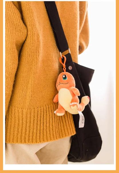 Anime Pokemon Pikachu Mew Psyduck Squirtle Bulbasaur Kawaii Stuffed Plush Toys School Bag Backpack Pendant Doll Keychain Gift Beauty World Shop