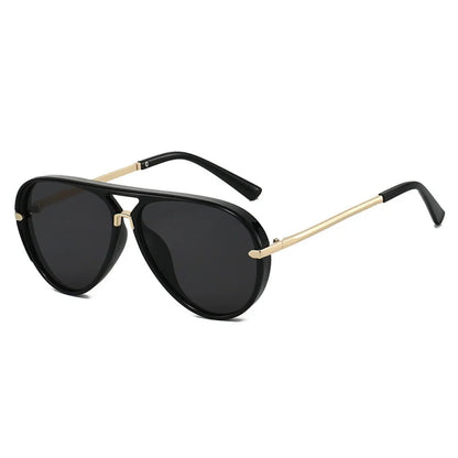 Trendy Oversized Pilot Sunglasses Women Men Vintage Retro Classic Designer Sun Glasses UV400 Protection Fashion Ladies Shades Beauty World Shop