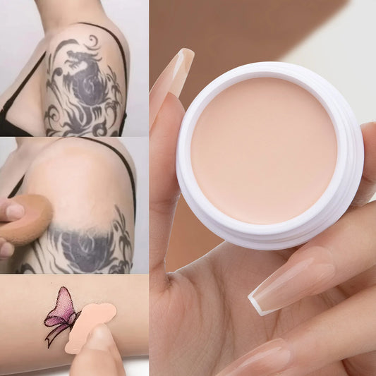 QIC Waterproof & Sweatproof Concealer Cream - Tattoo coverage, Long-Lasting Foundation, Natural,Full coverage, All Skin Types Beauty World Shop