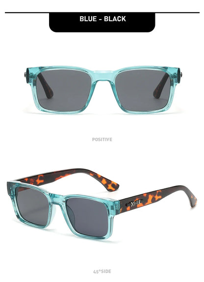 Light Luxury Square Sunglasses Minimalist Design Elegant Unisex Uv400 Protection Sun Glasses 9017 Beauty World Shop