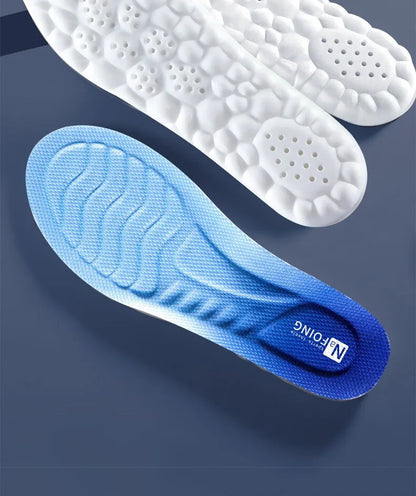 4D Cloud Technology Sports Insoles for Shoes PU Sole Soft Breathable Shock Absorption Cushion Running Orthopedic Care Insoles Beauty World Shop