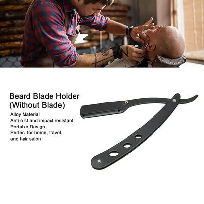 Men Shaving Barber Razor Black Classic Folding Shaving Knife Armpit Hair Pubic Hair Shaver Stainless Steel Straight Razor Holder Beauty World Shop