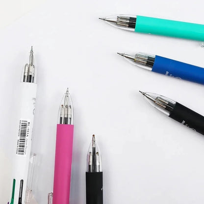 6 In 1 Multicolor Ballpoint Pens 5 Colors Ball Pen 1 Automatic Pencil With Eraser For School Office Writing Supplies Stationery Beauty World Shop