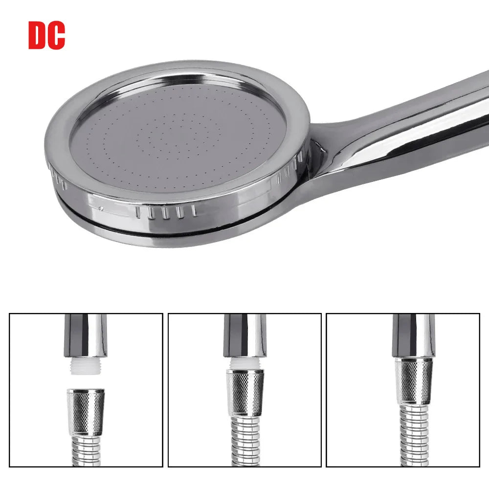 Rainfall Chrome Bath Shower Head 1pc Water Saving Spray Nozzle High Quality Pressurized Nozzle Shower Head High Pressure Beauty World Shop