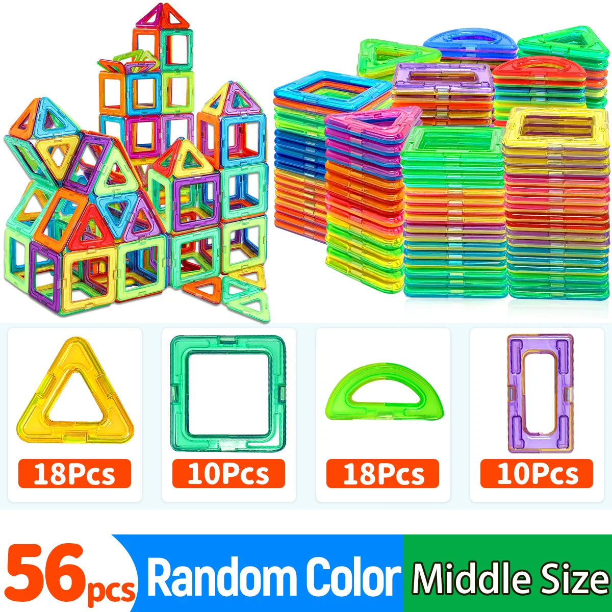 Magnetic Building Blocks DIY Magnets Toys medium size STEM Toys Construction Toys Learning Educational Magnet Toys Beauty World Shop
