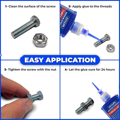 LOOLIFL Blue Thread Locker 243 Nuts-Bolts Locker, Screw Adhesive Lock Tight Seal Fasteners Anaerobic Curing Metal Glue,Rustproof Beauty World Shop