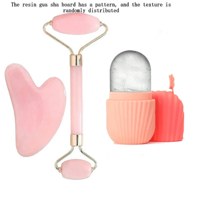 1/2/3pcs Ice Face Roller Facial Skincare Ice Roller Set,Facial Roller GuaSha FaceTool Set,Face Massage Roller Lifting Contouring Beauty World Shop