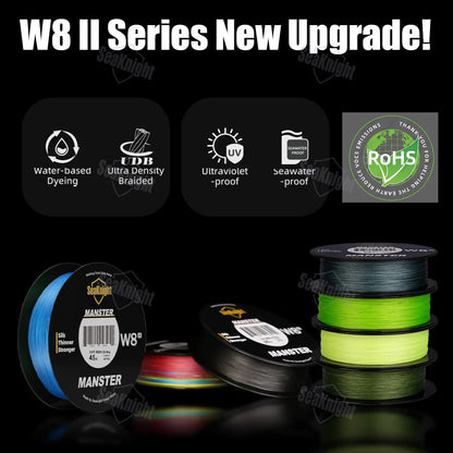 SeaKnight Brand W8 II Series 8 Strands Fishing Line Advanced Wide Angle Technology Braided PE Line Freshwater Saltwater Fishing Beauty World Shop
