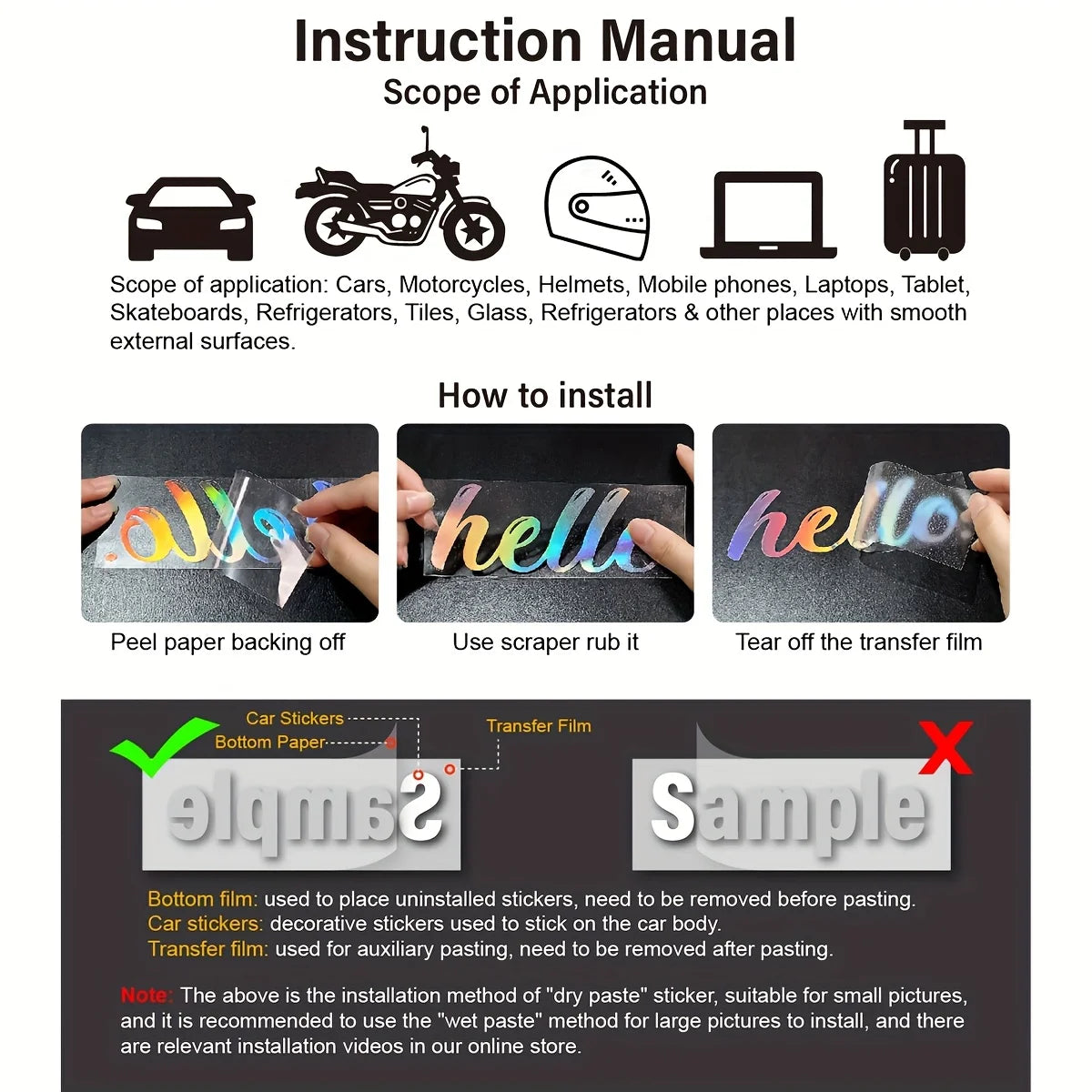 JDM Reflective Car Stickers - Classic Stripes Vinyl Decals, Self-Adhesive for Easy Install - Fit Any Car Body - Waterproof, 4pcs Beauty World Shop