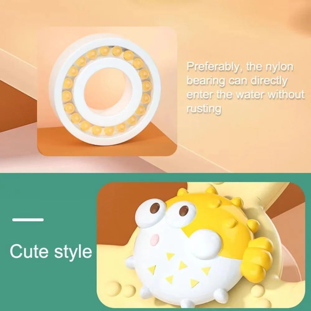 3Pcs/Set Baby Bath Toys Funny Bathing Sucker Spinner Suction Cup Cartoon Rattles Fidget Educational Toys For Children Boys Beauty Fashion