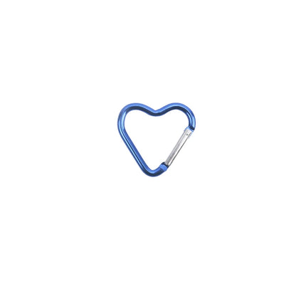 1 Pcs Heart-shaped Aluminum Carabiner Key Chain Clip Outdoor Keyring Hook Water Bottle Hanging Buckle Travel Kit Accessories Beauty World Shop