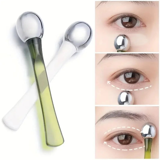 1pc Eye Roller Massage Stick Eye Cream Applicator Cosmetic Spatula Anti Wrinkle Facial Spoon Gold Alloy Face Thin Skin Care Tool Beauty World Shop