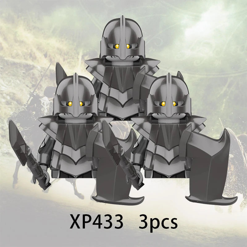 3pcs Lord Rings Elves Orcs Army Dwarf Rohan Mini Action Toy Figures Building Blocks Assembly Toys for Kids Birthday Gift Beauty World Shop