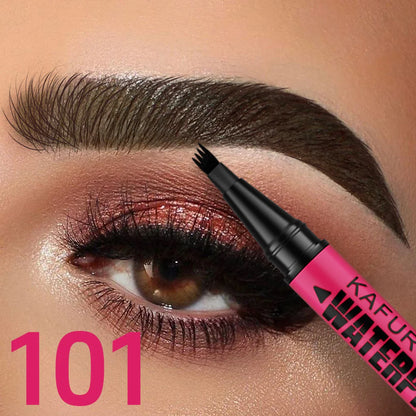 3-color Waterproof eyebrow pen, microblading eyebrow pencil with 4 split head, natural looking brows eye makeup cosmetics gifts Beauty Trend Shop