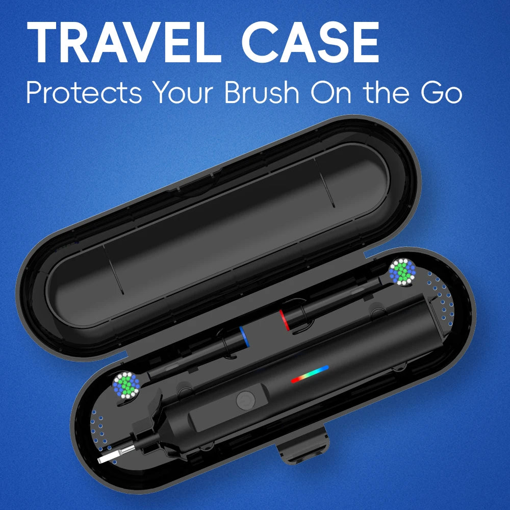 Intelligent Rotating Electric Toothbrush, Rechargeable Rotary Toothbrush Compatible with Oral B Replacement Electric Brush Heads Beauty World Shop