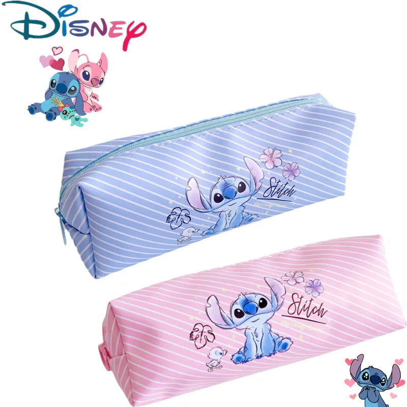 New Disney Stitch Anime Pencil Case Stitch Print Pen Bag Cartoon Students Storage Bag Stationery kids Toy Christmars Gift Beauty World Shop