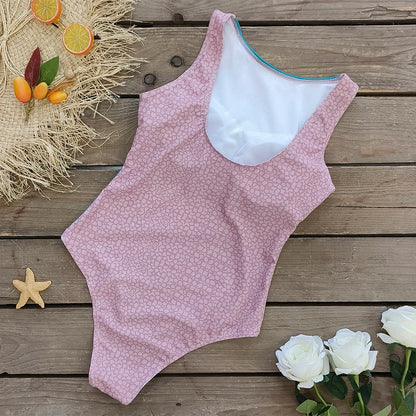 2026 New Printed One-piece Swimsuit Classic Printed Lace Up Swimsuit Women's Push Up Flower One-piece Suit Beach Wear For Female Beauty World Shop