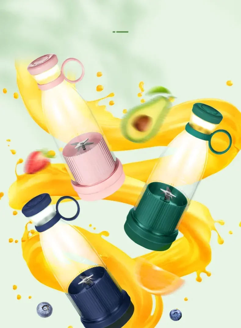 Electric Juicer Cup 6 Blades Blender Milkshake Machine USB Portable Fruit Milk Mixing Tool Mini Fresh Juice Blender Beauty World Shop