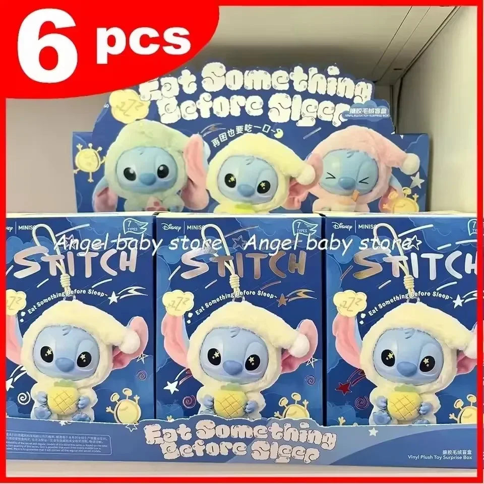 Disney 2025  Pin Eating Bedtime Series Blind Plush Toy Cute Doll Box Mysterious Hanging Bag Decorative Gif Beauty World Shop