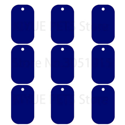 100Pcs Dog Tag Military Pet Id Tags Aluminum Name Pendant Blank Dog Tags Personalized Customized Dog Tag