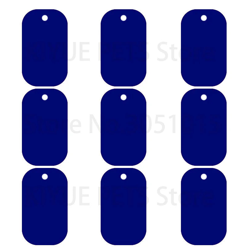 100Pcs Dog Tag Military Pet Id Tags Aluminum Name Pendant Blank Dog Tags Personalized Customized Dog Tag Beauty World Shop
