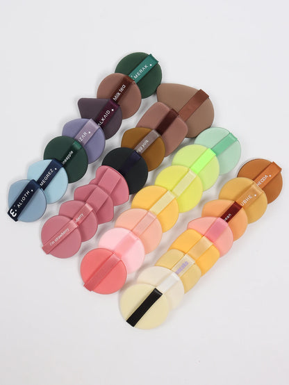 Air Cushion Powder Puff 10-20-30-50 Bags Random Colors and Shapes. Contains Air Cushion Powder Puff, Latex-Free Sponge Mix and Beauty World Shop