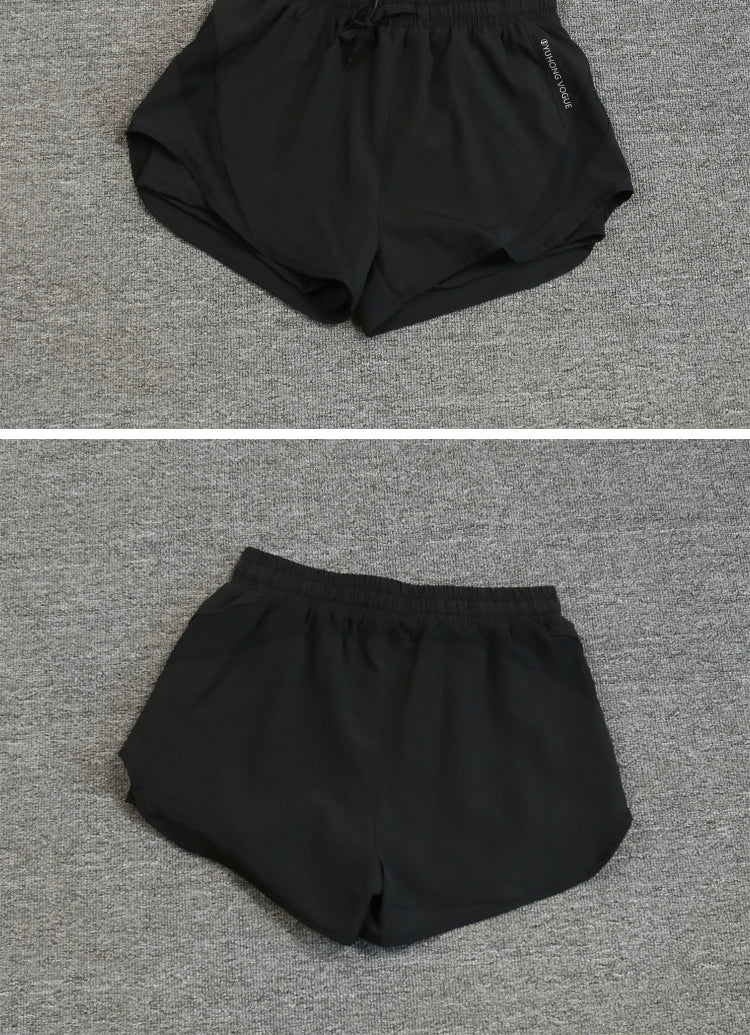 2024 summer cross-border foreign trade Fitness running exercise shorts women's breathable quick-drying anti-exposure short pants