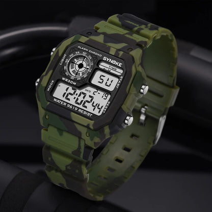 Synoke Outdoor Military Digital Watch For Men Fashion Retro Nylon Canvas Strap Sports Waterproof Watch Multifunctional Luminous Beauty World Shop
